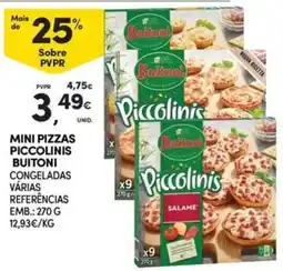 Continente Bom dia Mini pizzas piccolinis buitoni promoção