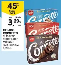 Continente Bom dia Cornetto clássico/chocolate/morango promoção