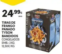 Continente Bom dia Tiras de frango panado tyson bandidos congelados promoção