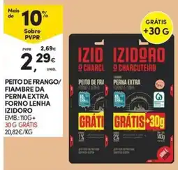 Continente Bom dia Peito de frango/ fiambre da perna extra forno lenha izidoro promoção
