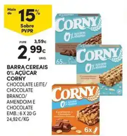 Continente Bom dia barra cereais 0% açúcar corny promoção
