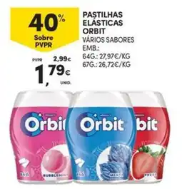 Continente Bom dia Paçilhas elásticas orbit vários sabores promoção