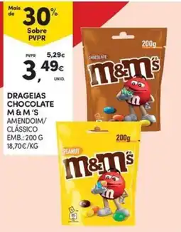 Continente Bom dia Dragageias chocolate m&m's amendoim/clássico promoção