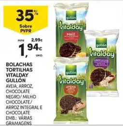 Continente Bom dia Bolachas tortilhas vitalday gullón promoção