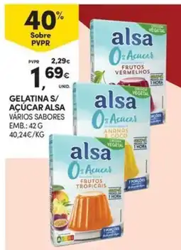 Continente Bom dia gelatina s/ açúcar alsá promoção