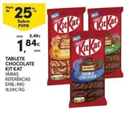 Continente Bom dia Tablete chocolate kit kat promoção