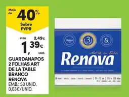 Continente Bom dia guardanapos 2 folhas art de la table branco renova promoção
