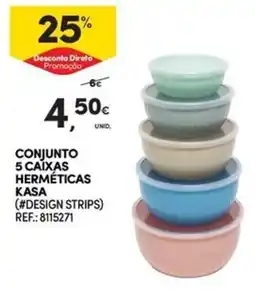 Continente Bom dia Conjunto 5 caixas herméticas kasa promoção