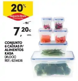 Continente Bom dia Conjunto 6 caixas p/ alimentos kasa promoção