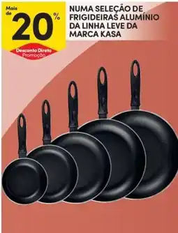 Continente Bom dia frigideiras alumínio da linha leve da marca kasa promoção
