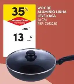 Continente Bom dia Wok de alumínio linha leve kasa promoção