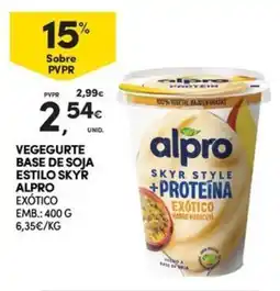 Continente Bom dia Alpro vegegurte base de soja estilo skyr exótico promoção