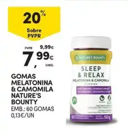Continente Bom dia gomas melatonina & camomila nature's bounty promoção