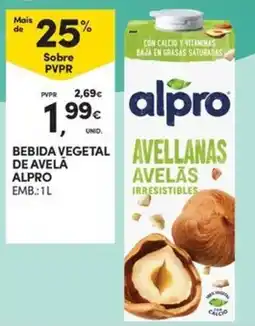 Continente Bom dia Bebida vegetal de avelã alpro promoção