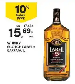 Continente Bom dia whisky scotch label 5 promoção