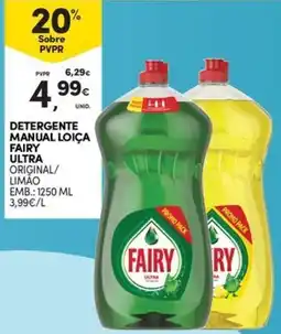 Continente Bom dia Detergente manual loiça fairy ultra original/limão promoção