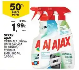 Continente Bom dia spray ajax optimal7 lixívia/limpeza casa de banho/cozinha promoção