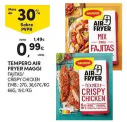 Continente Bom dia Tempero air fryer maggi fajitas/ crispy chicken promoção