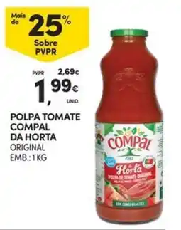 Continente Bom dia Polpa tomate compal da horta original promoção