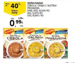 Continente Bom dia sopa maggi cebola/ canja c/ aletria/ primavera promoção