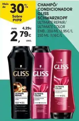 Continente Bom dia Champô/condicionador gliss schwarzkopf promoção