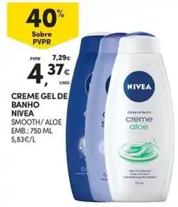 Continente Bom dia Creme gel de banho nivea smooth/ aloe promoção