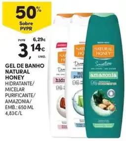 Continente Bom dia gel de banho natural honey promoção