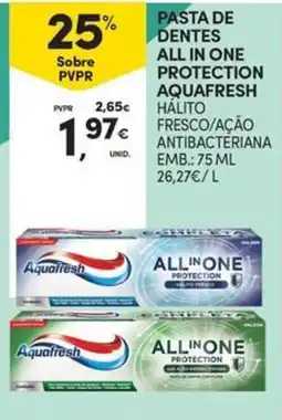 Continente Bom dia Aquafresh pasta de dentes all in one protection promoção