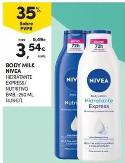 Continente Bom dia body milk nivea hidratante express/nutritivo promoção