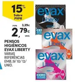 Continente Bom dia Pensos higiénicos evax liberty promoção