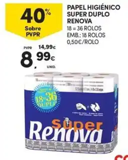 Continente Bom dia Papel higiénico super renova promoção