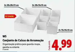 Lidl W5 Conjunto de Caixas de Arrumação promoção
