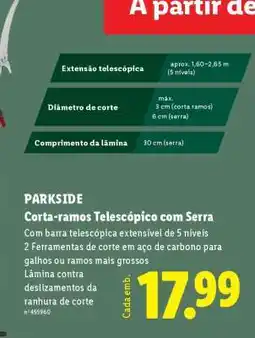 Lidl PARKSIDE promoção