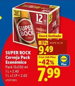Lidl Super Bock Cerveja Pack Económico promoção