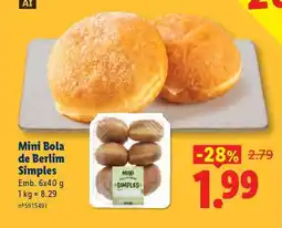 Lidl Mini Bola de Berlim Simples promoção
