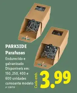 Lidl PARKSIDE Parafusos promoção