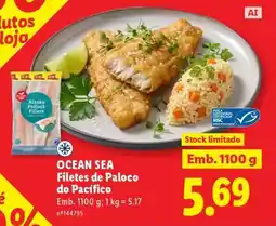 Lidl OCEAN SEA Filetes de Paloco do Pacífico promoção