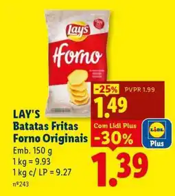 Lidl LAY'S Batatas Fritas Forno Originais promoção