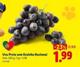 Lidl Uva Preta sem Grainha Nacional promoção