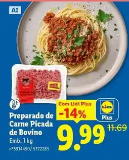 Lidl Preparado de Carne Picada de Bovino promoção