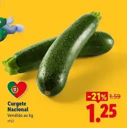 Lidl Curgete Nacional promoção