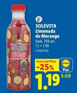 Lidl SOLEVITA Limonada de Morango promoção