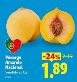 Lidl Pêssego Amarelo Nacional promoção