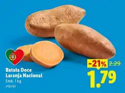 Lidl Batata Doce Laranja Nacional promoção