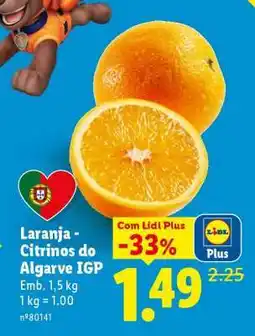 Lidl Laranja - Citrinos do Algarve IGP promoção