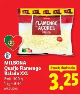 Lidl Milbona Queijo Flamengo Ralado XXL promoção