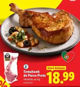 Lidl Tomahawk de Porco Preto promoção