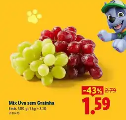 Lidl Mix Uva sem Grainha promoção
