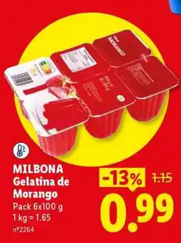 Lidl MILBONA Gelatina de Morango promoção