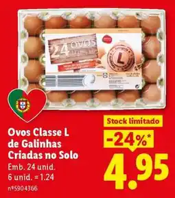 Lidl Ovos Classe L de Galinhas Criadas no Solo promoção